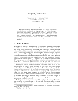 Simple 0 1-Polytopes