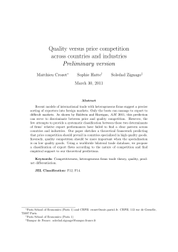 Quality versus price competition across countries and