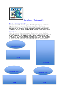Monsters University character trait worksheet File