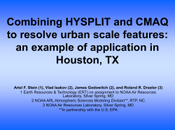 Combining HYSPLIT and CMAQ to resolve urban scale features: an