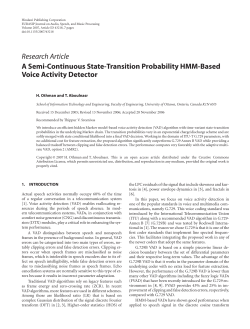 A Semi-Continuous State-Transition Probability HMM
