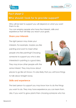Choosing staff - My Choice Matters