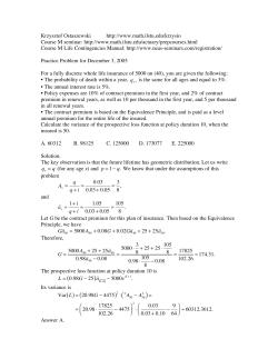 Krzysztof Ostaszewski http://www.math.ilstu.edu/krzysio Course M