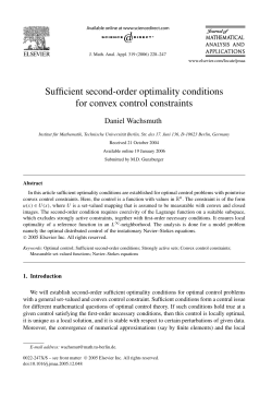 Sufficient second-order optimality conditions for convex control
