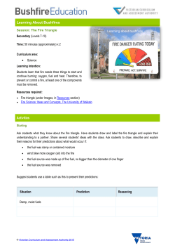 The Fire Triangle - Bushfire Education