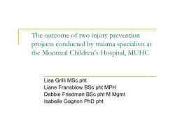 The outcome of two injury prevention projects conducted by trauma
