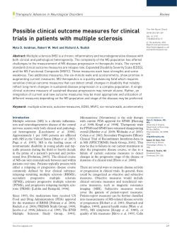 Possible clinical outcome measures for clinical trials in patients with