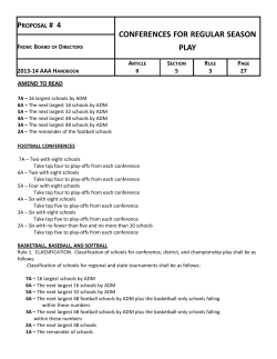 conferences for regular season play
