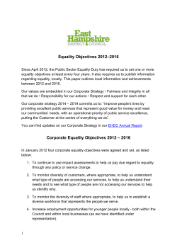 EHDC Equality objectives 2012-2016