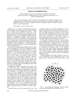 Quasicrystal equilibrium state