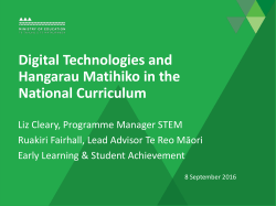 Digital Technologies Hangarau Matihiko Curriculum Implementation