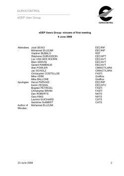 Eurocontrol Draft Minutes (version : 3/3/95)