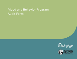 Audit: Mood and Behavior Program