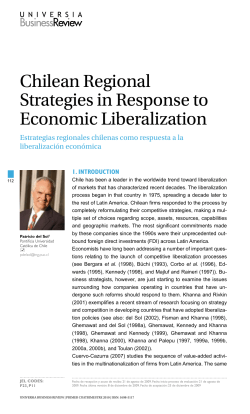 chilean Regional Strategies in Response to Economic Liberalization