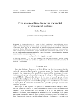 Free group actions from the viewpoint of dynamical systems