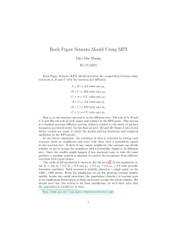 Rock Paper Scissors Model Using MPI