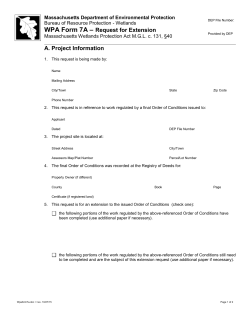 Massachusetts Department of Environmental