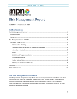 Risk Management for the USA-NPN
