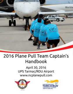 2016 Plane Pull Team Captain`s Handbook