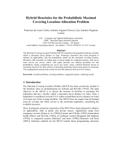Hybrid Heuristics for the Probabilistic Maximal - LAC