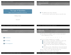 The Logic of Quantifiers