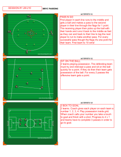 SESSION #1 U8-U10 PASS N GO First player in