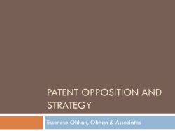 patent opposition and strategy