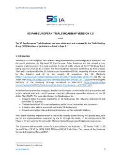 5g pan-european trials roadmap version 1.0 - 5G-PPP