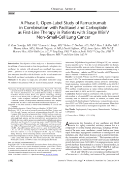 A Phase II, Open-Label Study of Ramucirumab in Combination with