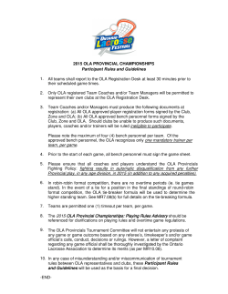 team, per game. fighting results in automatic disqualification from