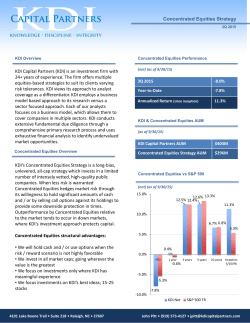 Concentrated Equities Strategy 3Q