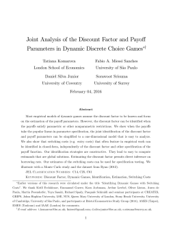 Joint Analysis of the Discount Factor and Payoff Parameters in
