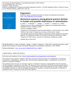 Mechanical exposure among general practice dentists