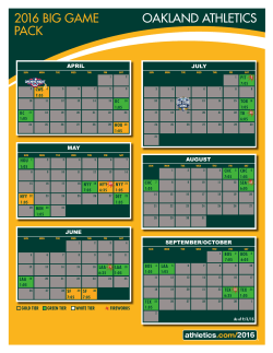 OAKLAND ATHLETICS 2016 BIG GAME PACK