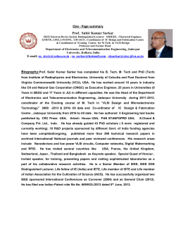 Subir Kumar Sarkar - Jadavpur University