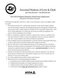 2012-2013 Student Initiatives Fund Grant Application