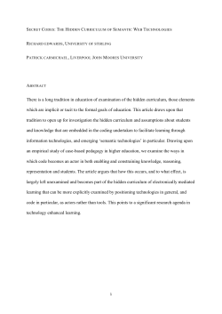 The hidden curriculum of codes