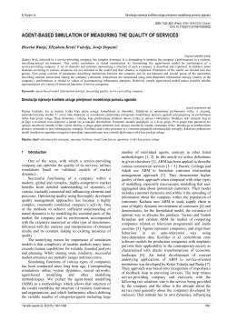 agent-based simulation of measuring the quality of services