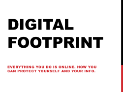 digital footprint - Riverside Secondary School