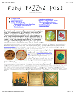 Rob`s Puzzle Page
