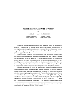 Algebraic surfaces with