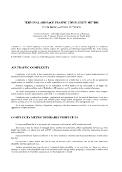 TERMINAL AIRSPACE TRAFFIC COMPLEXITY METRIC AIR