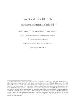 Conditional probabilities for euro area sovereign default risk