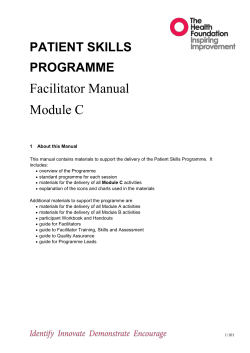 Facilitator Manual Module C - Person