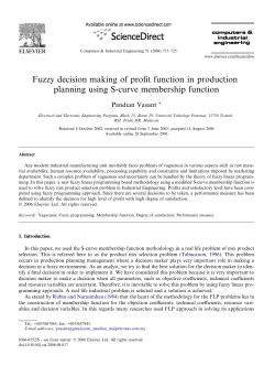 Fuzzy decision making of profit function in production planning using