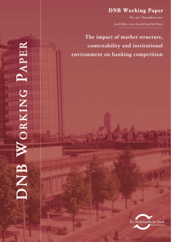 The Impact of Market Structure, Contestability and Institutional