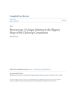 Browsewrap: A Unique Solution to the Slippery Slope