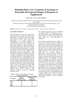 Modeling Dairy Cow Variations in Genotype to Determine