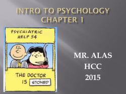 intro to psychology chapter 1