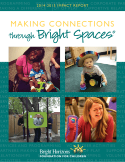making connections - Bright Horizons Foundation